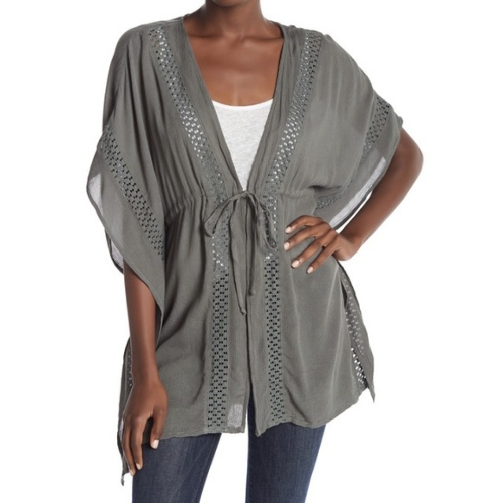 *** ELAN Women's Crochet Cover-Up Tunic NWT